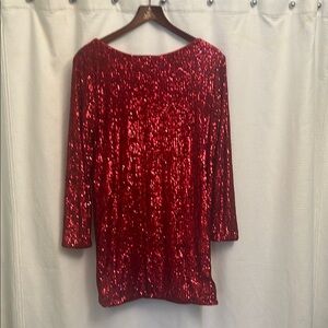 Sequin Red Women's Mini Dress